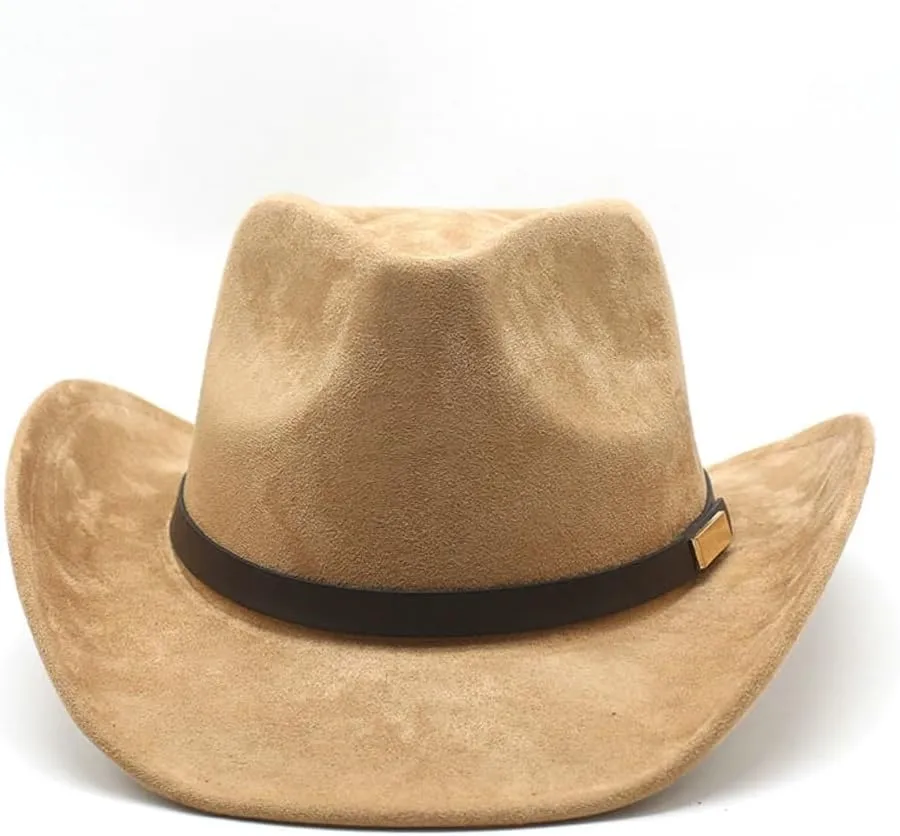 Unisex Suede Fedora Hats Newsboy Cap Suede Panama Hats Wide Brim Fedora for Men Women 2025