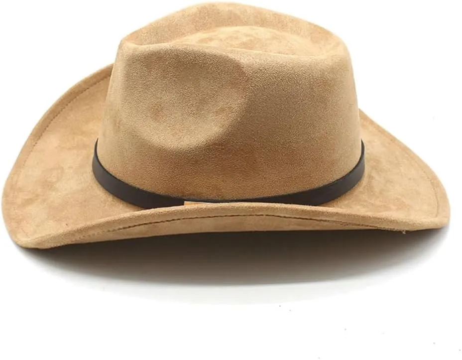 Unisex Suede Fedora Hats Newsboy Cap Suede Panama Hats Wide Brim Fedora for Men Women 2025