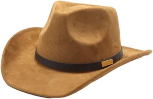 Unisex Suede Fedora Hats Newsboy Cap Suede Panama Hats Wide Brim Fedora for Men Women 2025