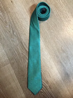 Vintage Blue/ Green Poly/ Silk Blend Tie, Made in Canada SOLD