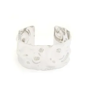 Wide Hammered Metal Cuff Bracelet for Bold Style