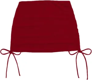 Women's Mesh Sheer Drawstring Solid Summer Bikini Cover Up Skirt