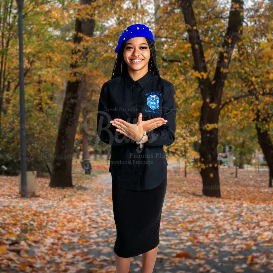 Zeta Phi Beta ΖΦΒ Pearl Beret Wool Tam
