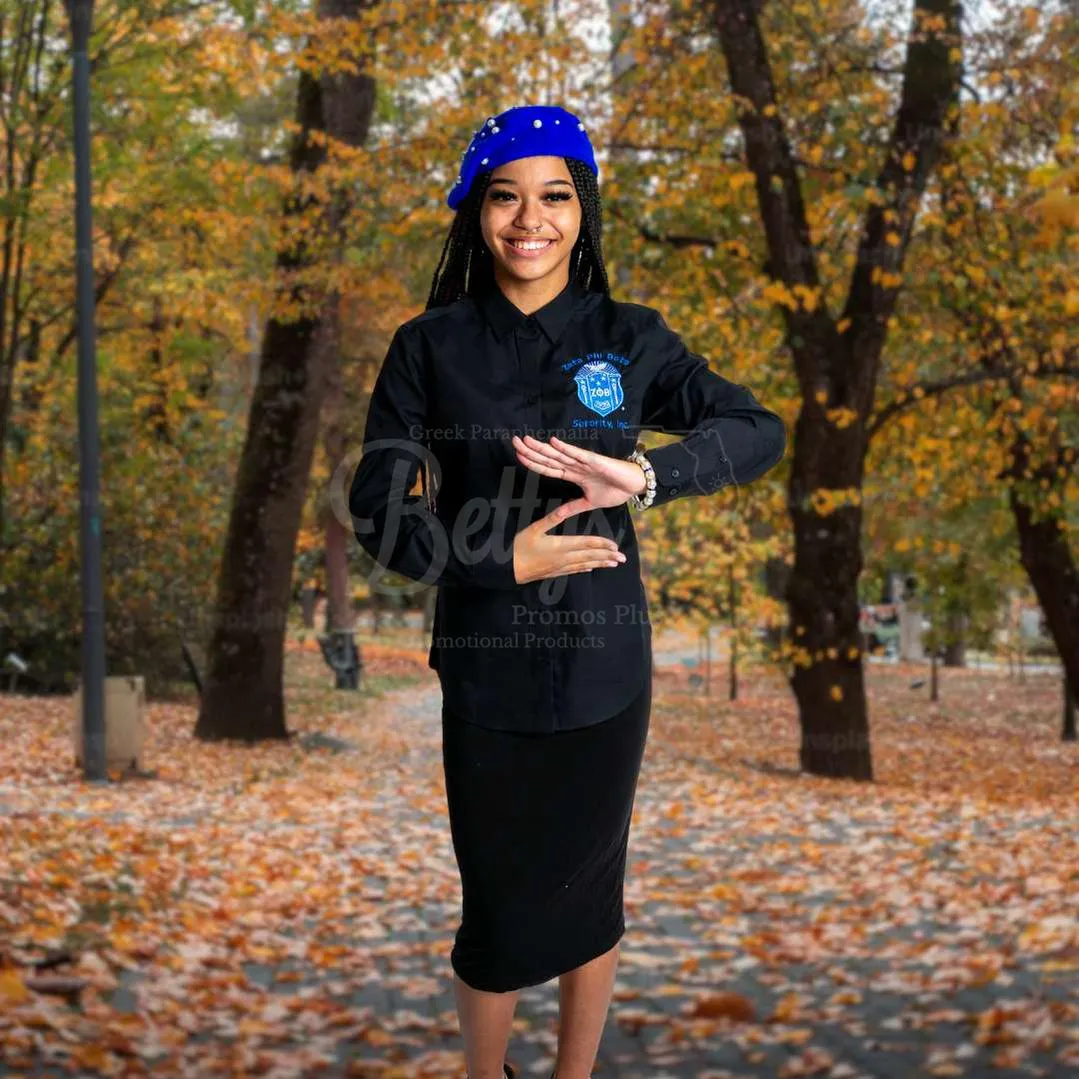 Zeta Phi Beta ΖΦΒ Pearl Beret Wool Tam