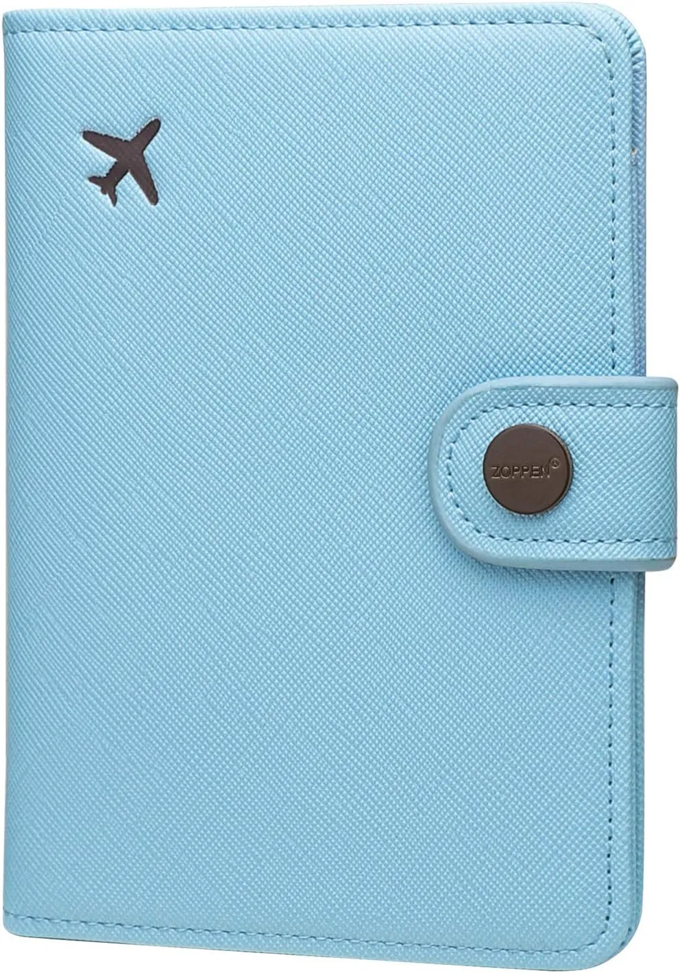 ZOPPEN Passport Holder Women, Passport Cover Travel Wallet Rfid Blocking Passport Wallet Cover Case Travel Essentials Document Organizer, Paradise Blue