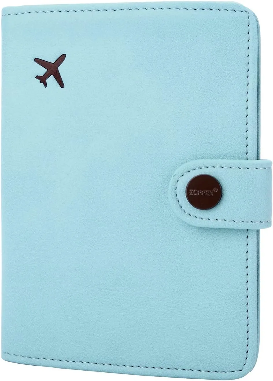 ZOPPEN Passport Holder Women, Passport Cover Travel Wallet Rfid Blocking Passport Wallet Cover Case Travel Essentials Document Organizer, Paradise Blue